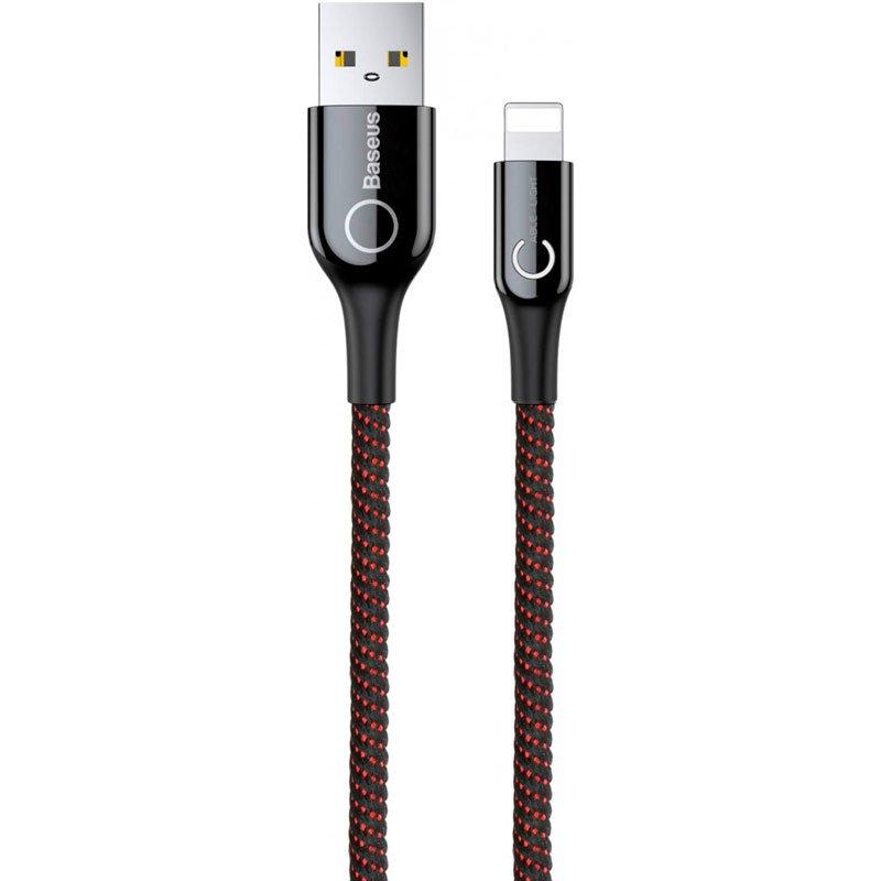 

USB Cable Baseus C-shaped Light Intelligent Power-off Lightning (CALCD-01) Black 1m, Черный