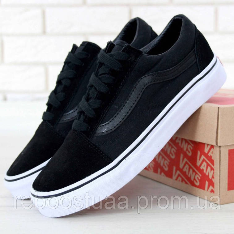 

Женские кеды в стиле Vans Old Skool, черно-белый, Китай