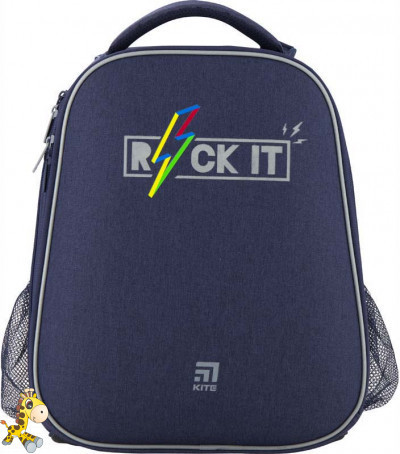 

Рюкзак школьный каркасный Kite Education Rock it для мальчиков 1000 г 38 x 29 x 16 см 35 л Темно-синий