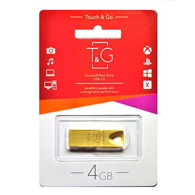 Флешка USB 2.0 4GB T&G 117 Metal Series Gold (TG117GD-4G)