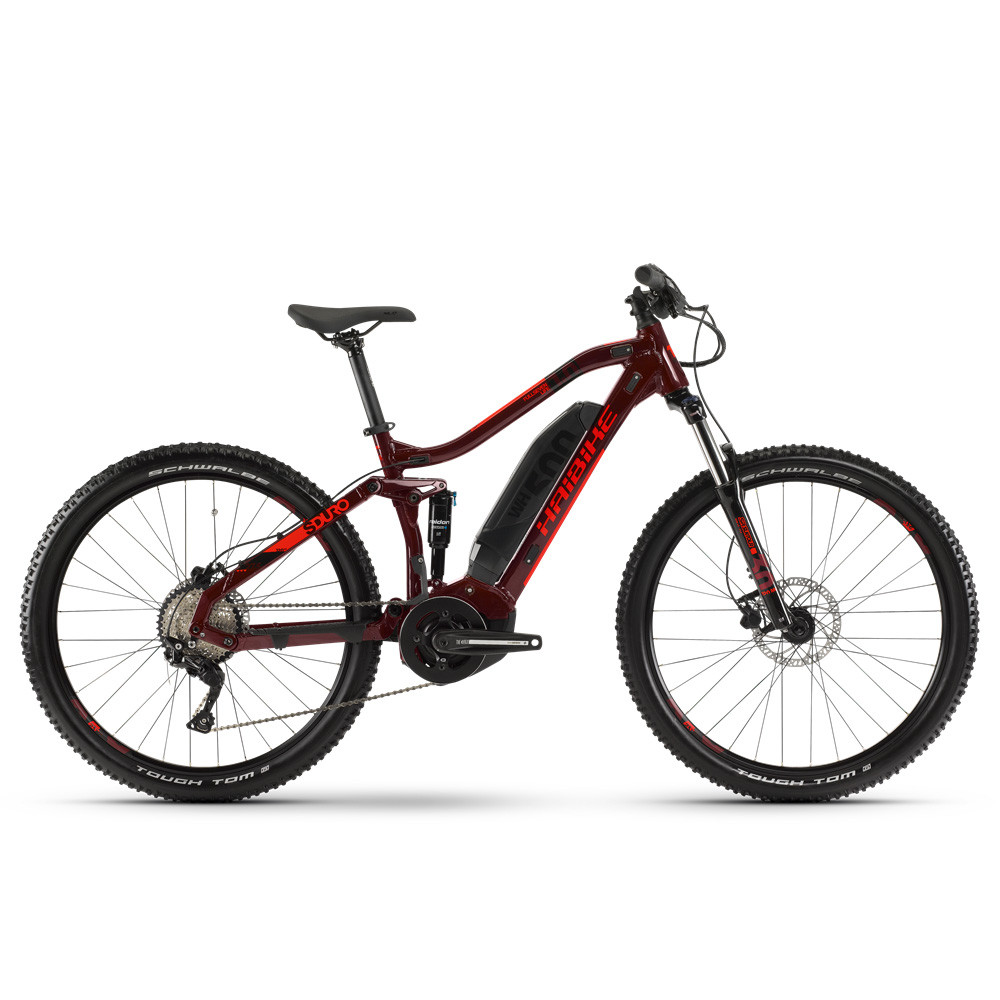 Електровелосипед Haibike SDURO FullSeven Life 1.0 500Wh 10 s. Deore 27.5 ", рама M, вишнево-чорно-червоний, 2020