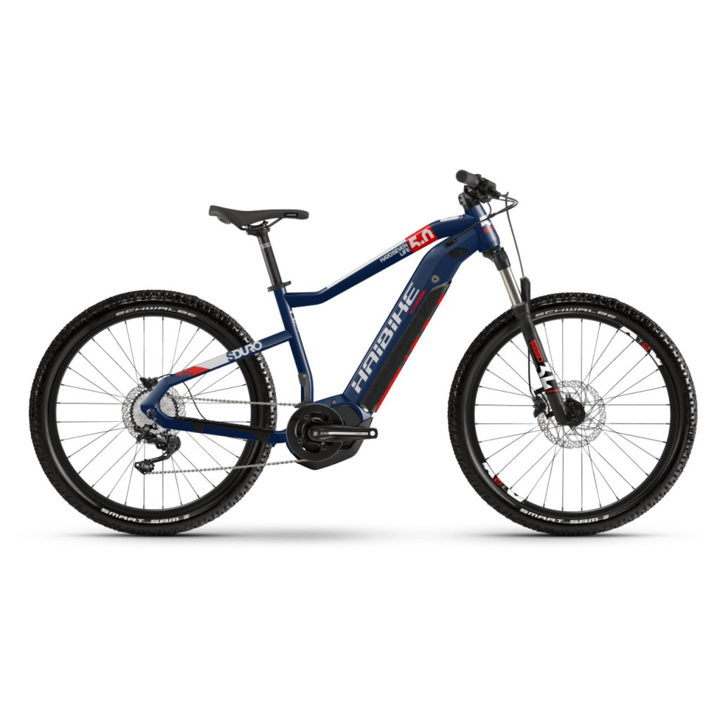 

Электровелосипед Haibike SDURO HardSeven Life 5.0 i500Wh 10 s. Deore 27.5", рама S, сине-красно-белый, 2020