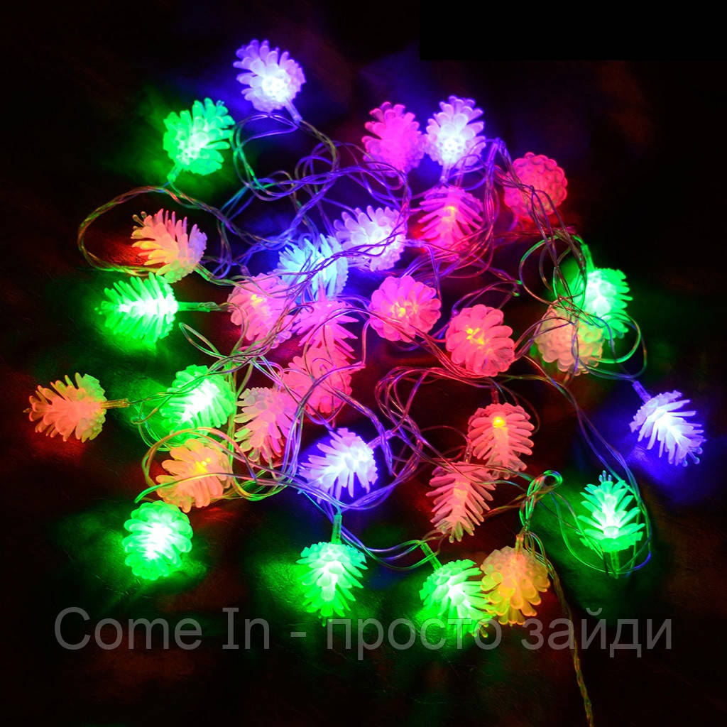 

Новогодняя светодиодная гирлянда 40P T2 "Шишки" 40Led