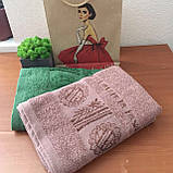 Набор махровых банных полотенец 2 шт 140х70 см в подарочном пакете для подарка, фото 3