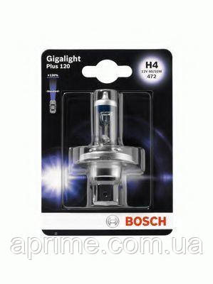 

Автолампа BOSCH Gigalight Plus 120% H4 60/55W 12V P43t (1987301109) 1шт./блистер