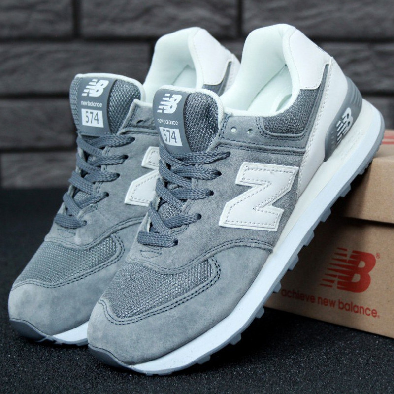 

Женские кроссовки в стиле New Balance 574, серый, белый, Вьетнам, Разные цвета