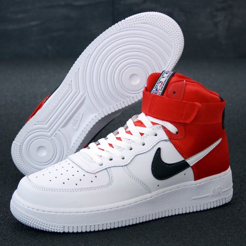 

Мужские кроссовки в стиле Nike Air Force 1 High 07 LV8, кожа, красный, белый, Вьетнам 43, Разные цвета