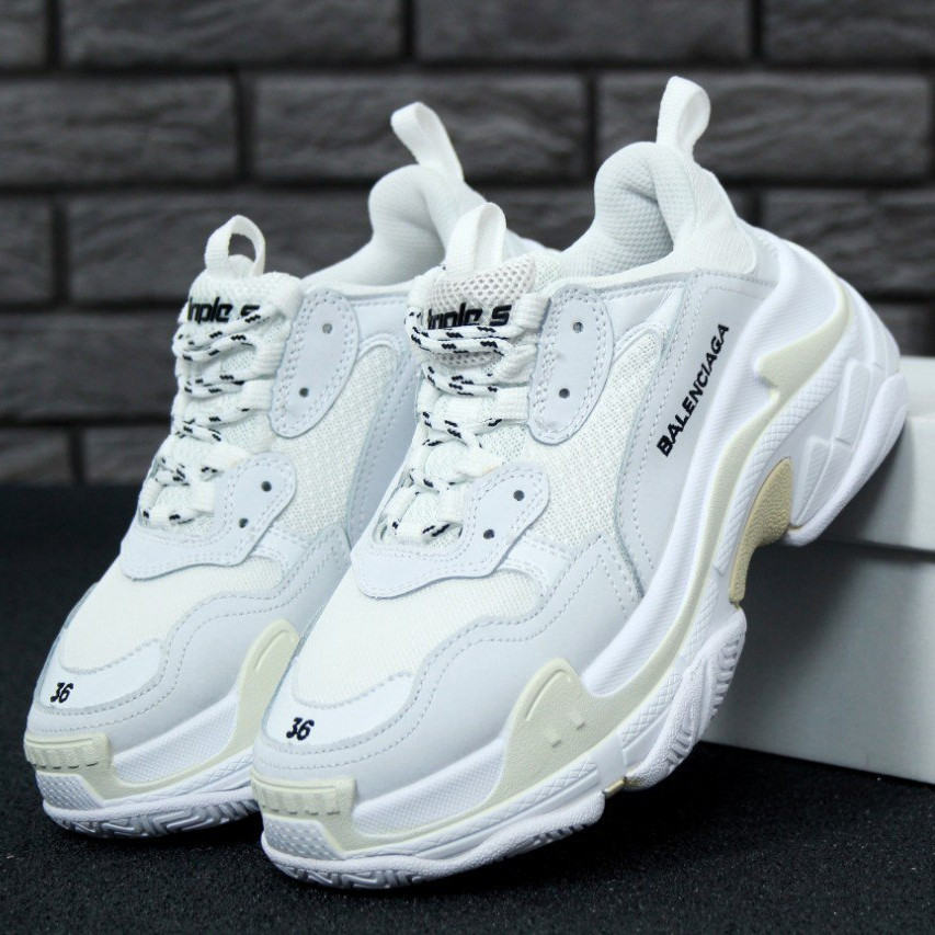 

Мужские кроссовки в стиле Balenciaga Triple S, белый, серый, бежевый, Китай, Разные цвета