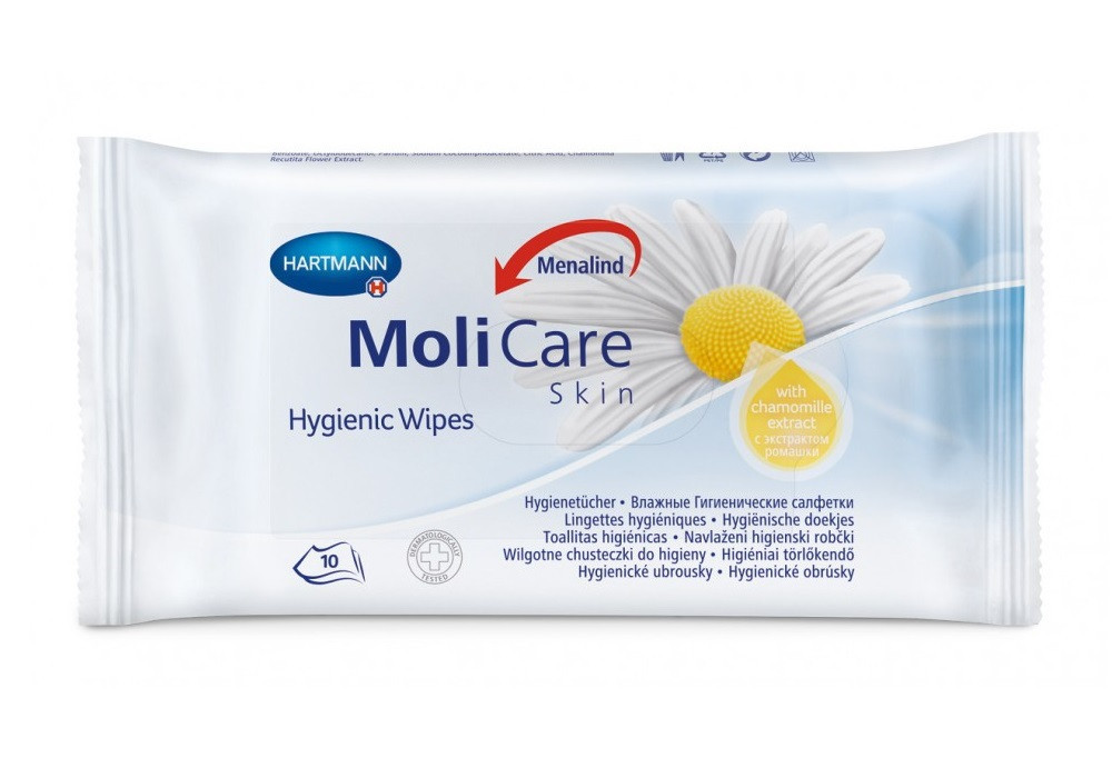 

Влажные салфетки для ухода за кожей MoliCare Skin, 10 шт