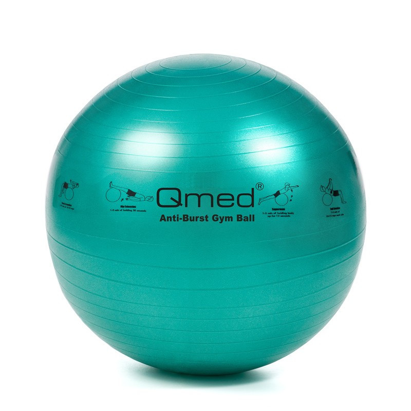 

Фитбол - Qmed ABS Gym Ball 65 см. Гимнастический мяч для фитнеса. Зеленый