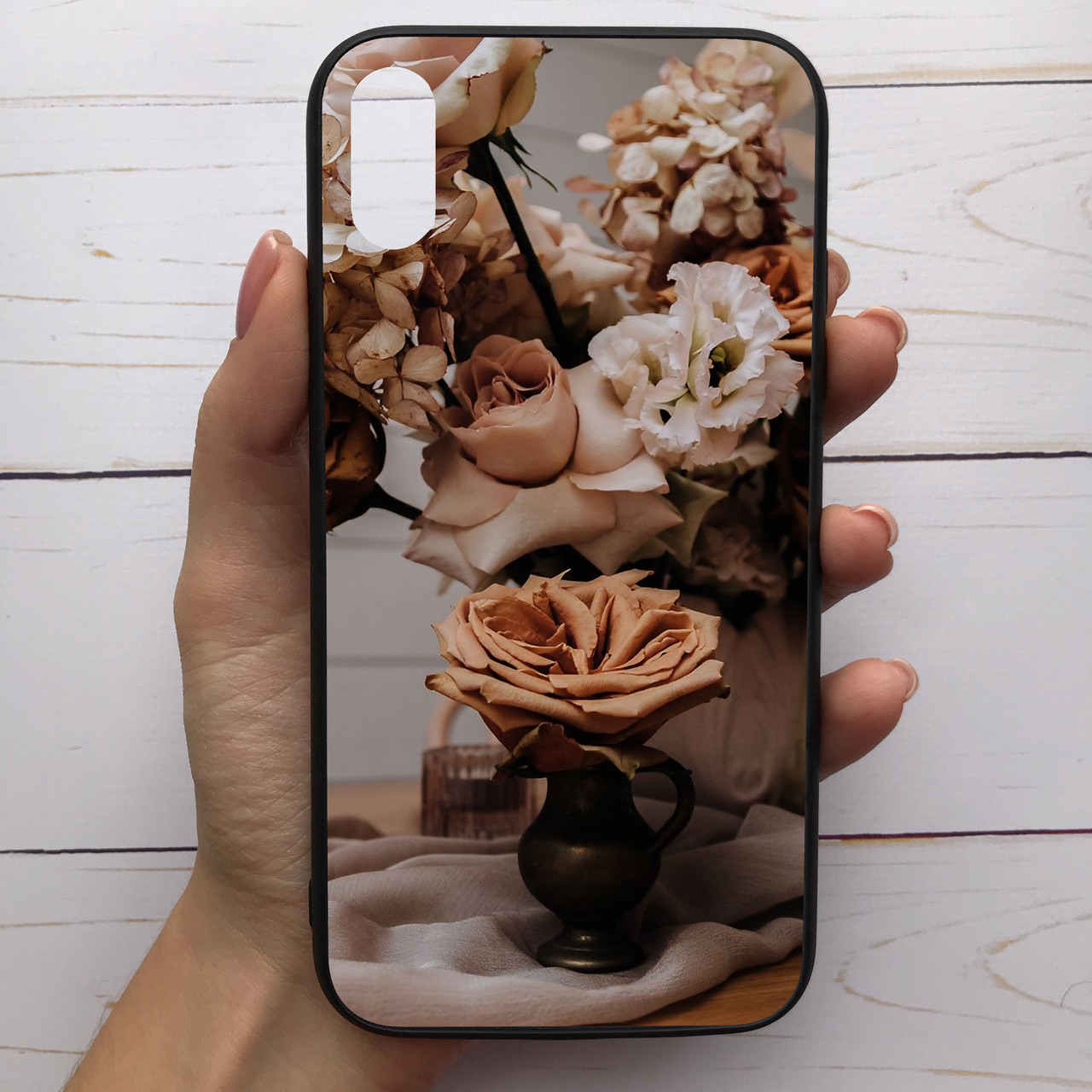 

Чехол Mood для iPhone Xs Max с рисунком Розы бежевые (506