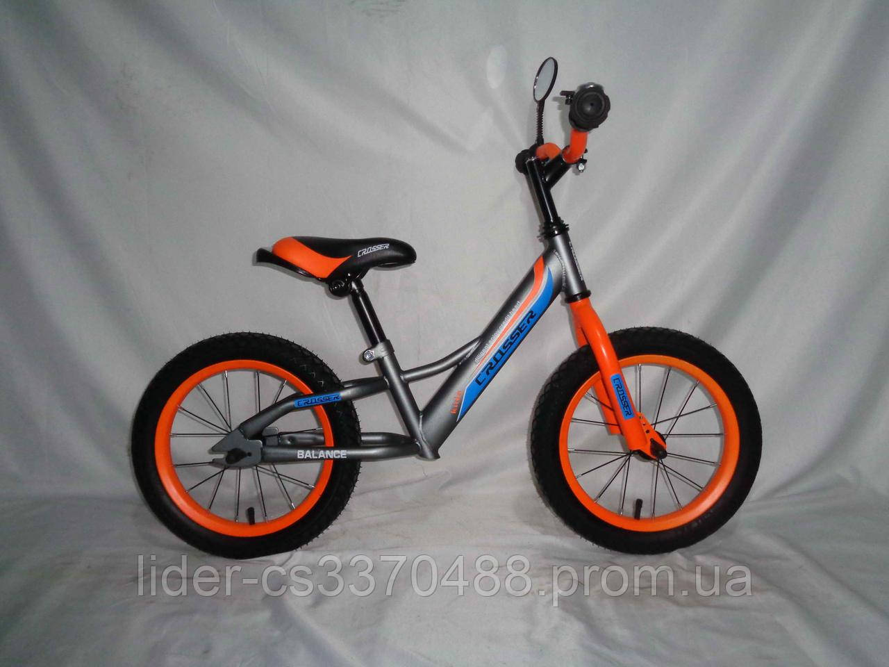 

Детский беговел Crosser Balance Bike 16", Серый