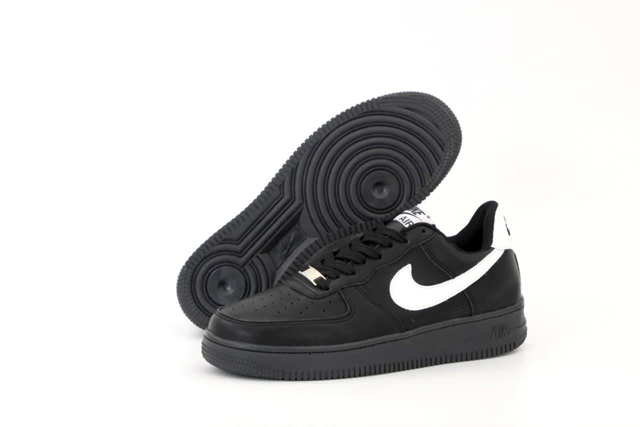 

Мужские кроссовки Nike Air Force Black White Low / Найк Аир Форс Лов Черный Белый 42