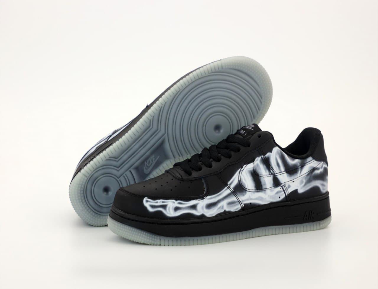 

Мужские кроссовки Nike Air Force Skeleton QS Black / Найк Аир Форс черные 44, Черный