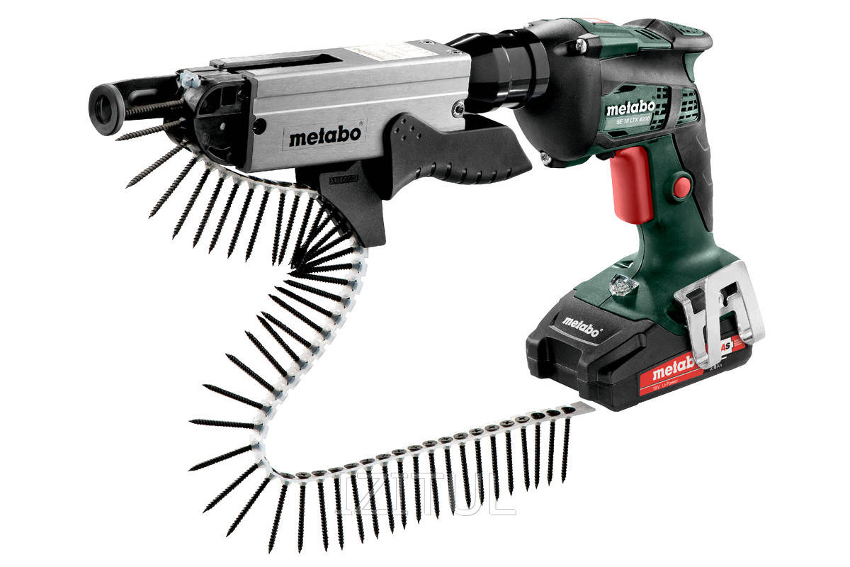 

Аккумуляторный Шуруповёрт для гипсокартона Metabo SE 18 LTX 4000 + SM 5-55 (620048510)