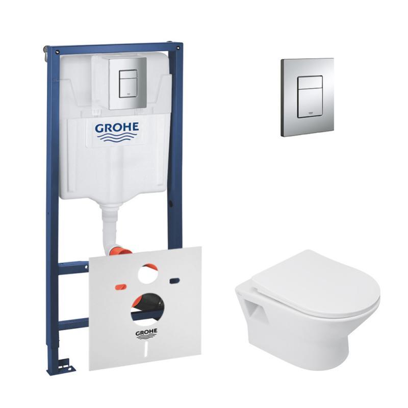 

Набор инсталляция 4 в 1 Grohe Rapid SL 38772001 + унитаз з сиденьем Qtap Lark QT0331159W