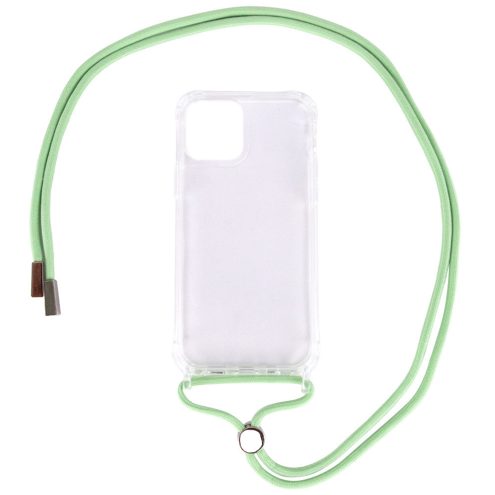 

Чехол TPU Crossbody Transparent для Apple iPhone 12 mini (5.4"), Мятный