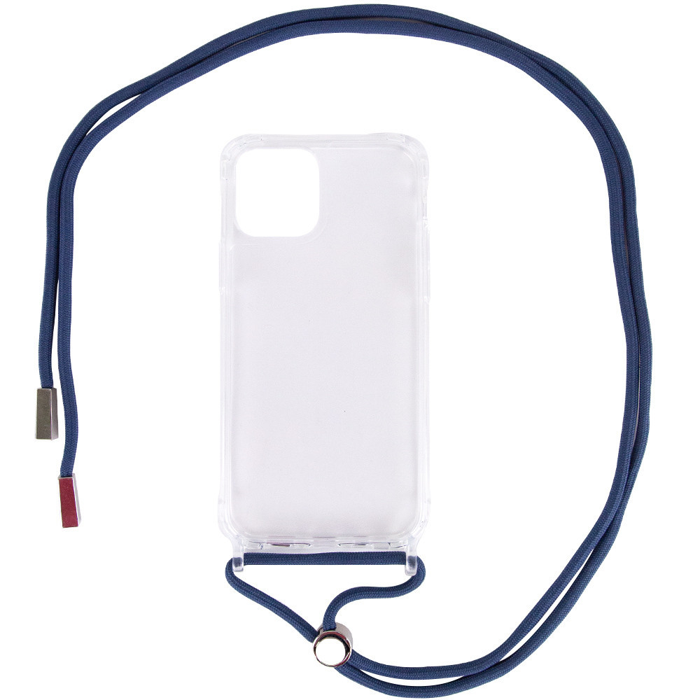 

Чехол TPU Crossbody Transparent для Apple iPhone 12 Pro Max (6.7"), Синий