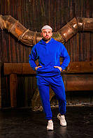 Костюм чоловічий спортивний оверсайз синього кольору. Стильний спортивний чоловічий костюм оверсайз (худі +, фото 1