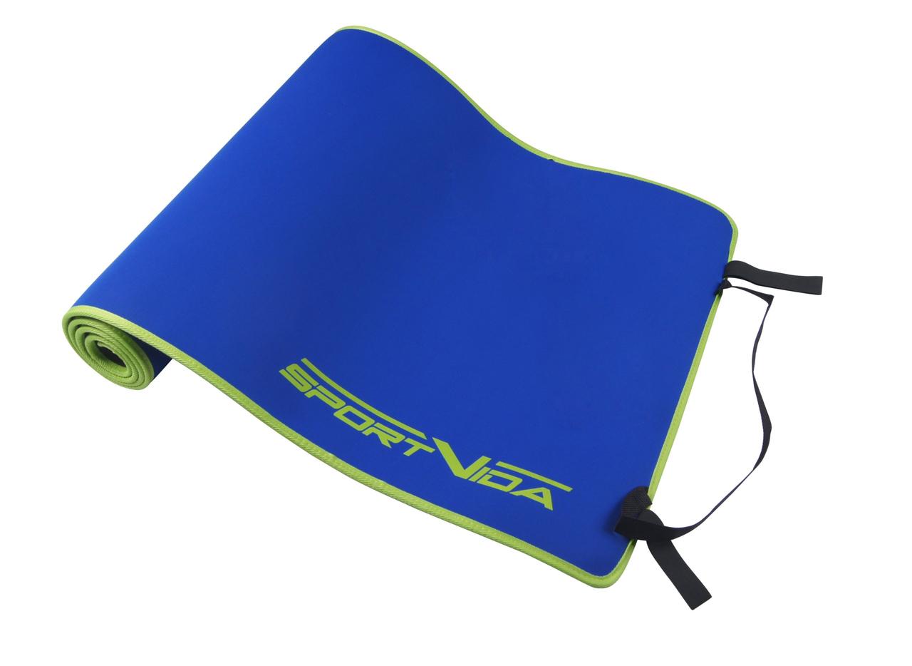 

Коврик (мат) для йоги и фитнеса SportVida Neopren 6 мм SV-HK0038 Blue