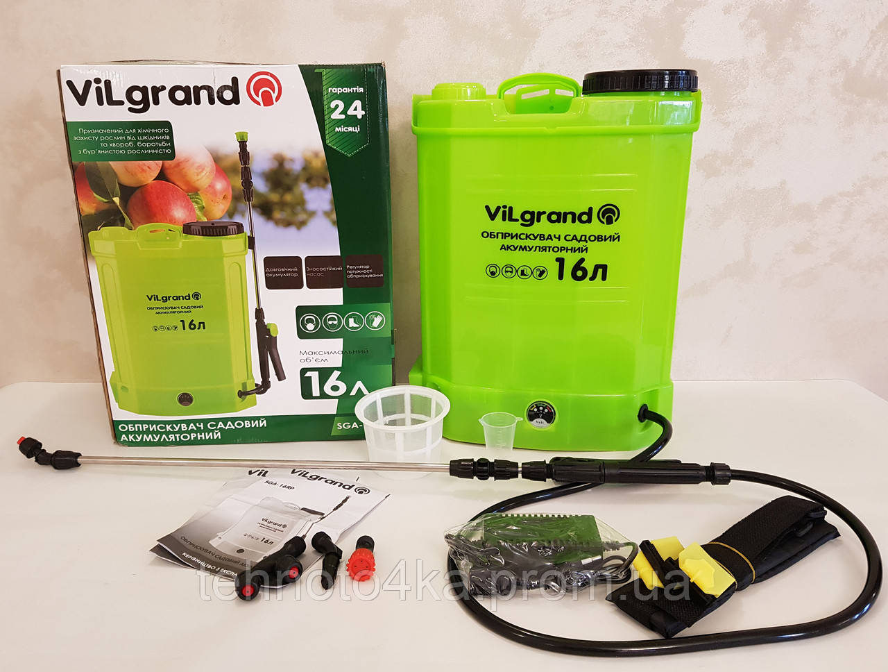 

Опрыскиватель аккумуляторный Vilgrand SGA-16RP, Зелёный