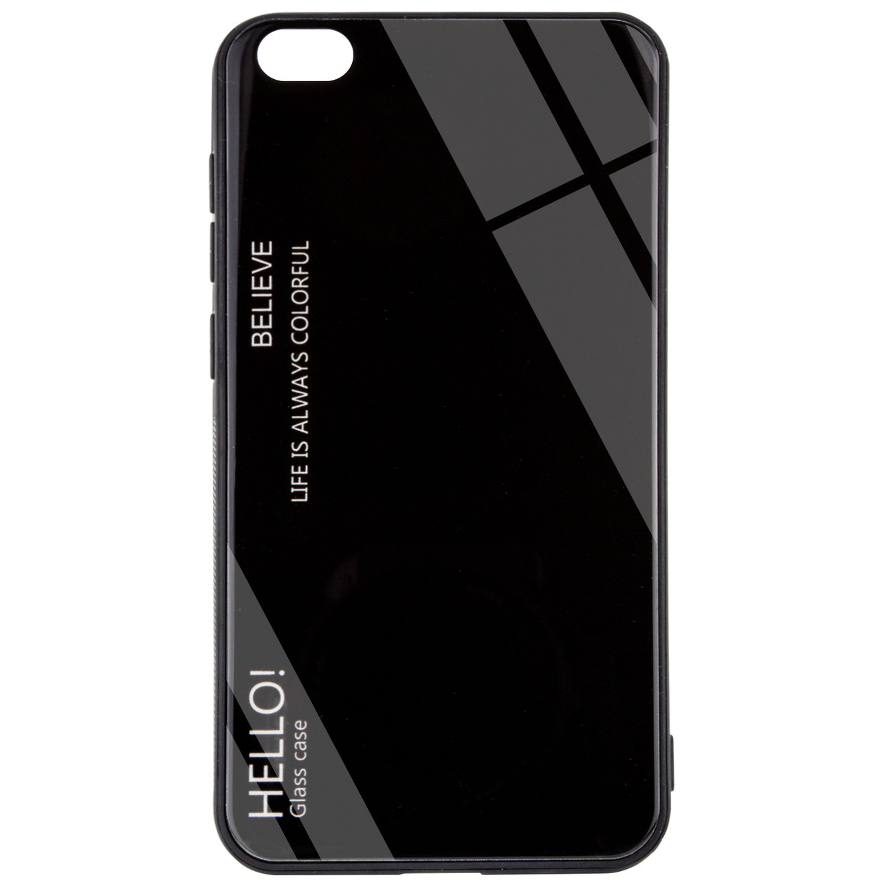 

TPU+Glass чехол Gradient HELLO для Xiaomi Redmi Go, Черный