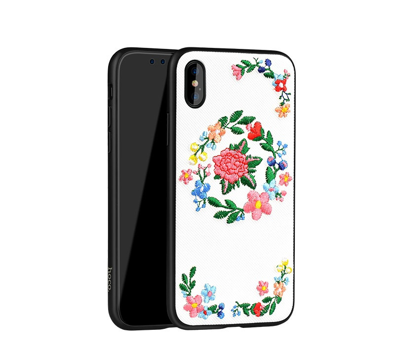 

Чехол-накладка Hoco Summery flowers series iPhone X peony, Белый