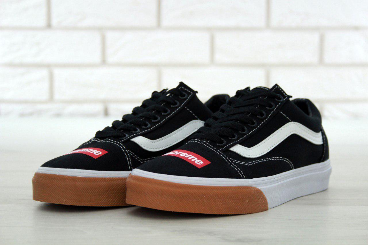 

Мужские черные Кеды Vans Old Skool Supreme 43, Черный