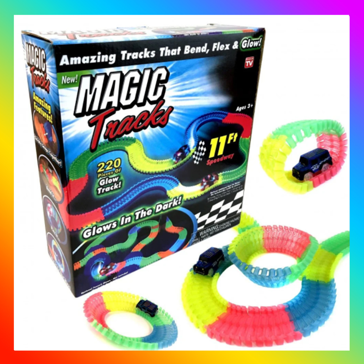 

Гоночная трасса MAGIC TRACК 220 деталей гибкая Mеджик Трек с подсветкой