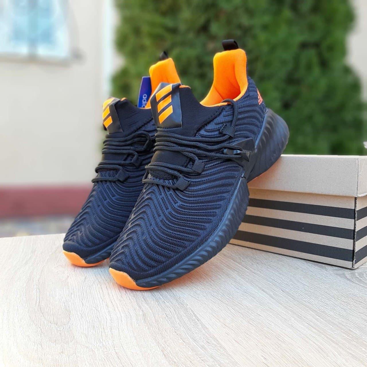 

Adidas Alphabounce чорні с оранжевим текстиль 43, Черный