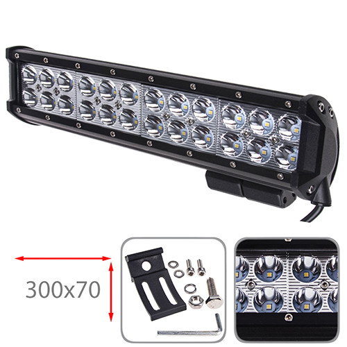 

Светодиодная фара дальнего света 300х70мм Vitol LML-C2072F SPOT (24 LED*3w)