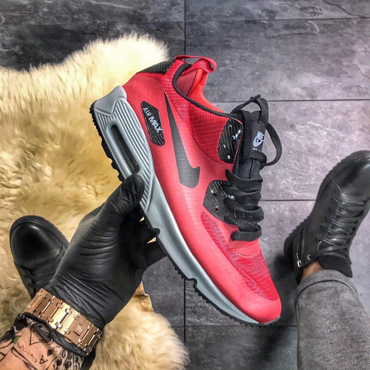 

Мужские кроссовки Nike Air Max 90 Ultra MID Winter Red / Найк Аир Макс 90 Ультра МИД Зимние Красные 42, Красный