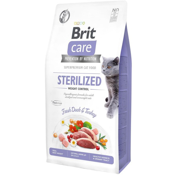 

Сухой корм для стерилизованных кошек Brit Care Cat GF Sterilized Weight Control 2 кг