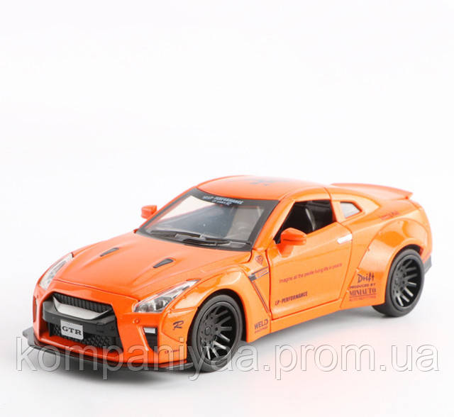 

Машина металлическая Nissan GTR 7862 со звуковыми эффектами (Orange)