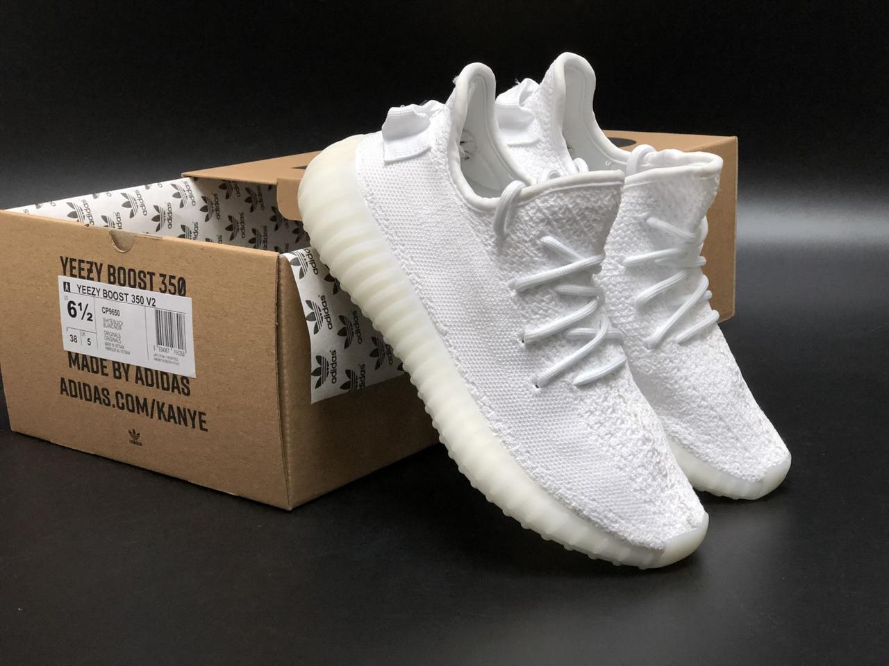 

Белые кроссовки Adidas Yeezy Boost 350 (Кроссовки Адидас Изи Буст 350 мужские и женские размеры 36-45) 37, Белый