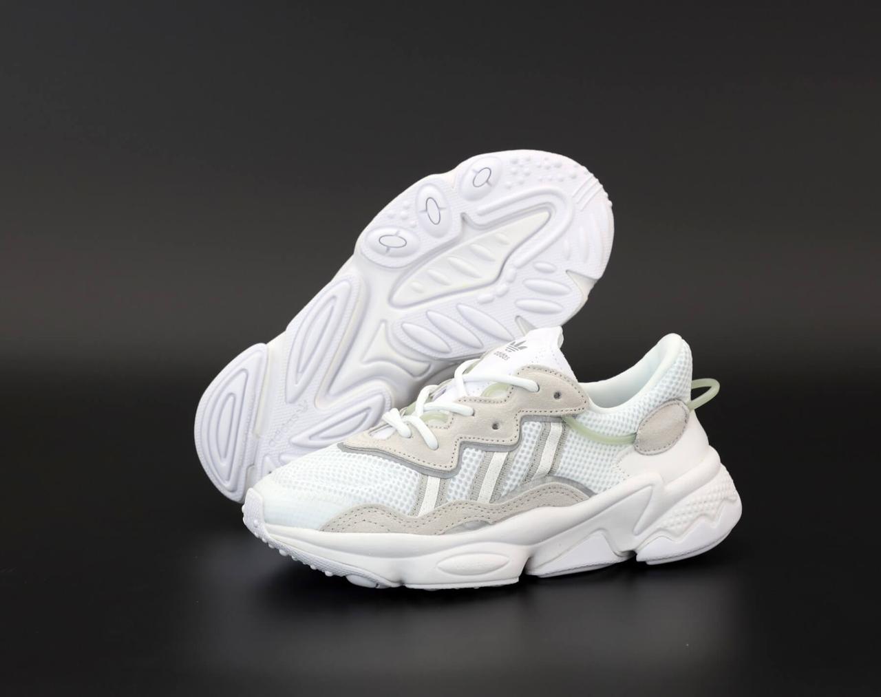 

Кроссовки Adidas Ozweego White Grey (Бело-серые Адидас Озвиго 36-45 мужские и женские размеры) весна/лето 42, Белый