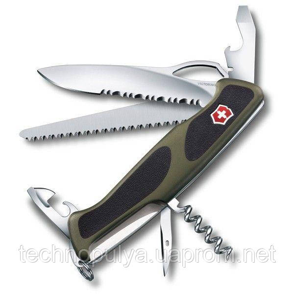 

Швейцарский нож Victorinox RangerGrip 179 130 мм 12 функций Зелено-черный (0.9563.MWC4