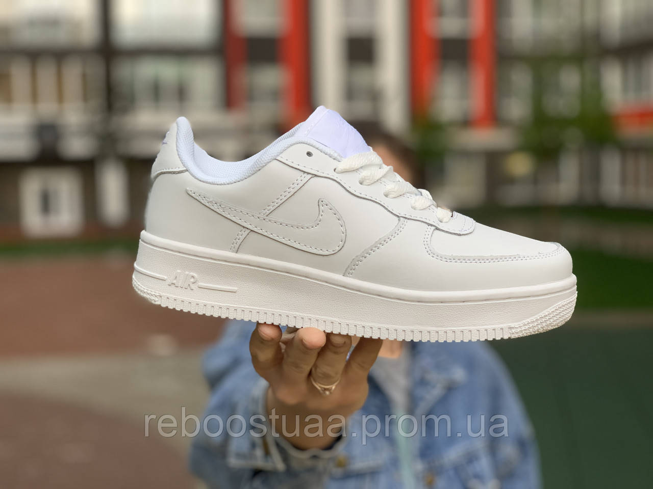 

Кроссовки белые низкие натуральная кожа Nike Air Force Найк Аир Форс (36,37,38,39,40,41) 38, Белый