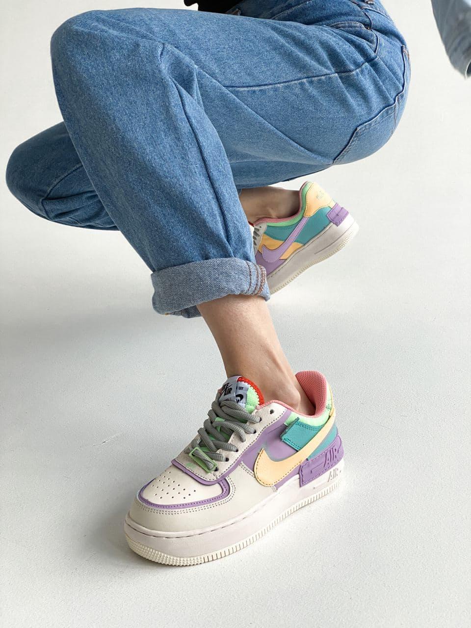 

Кроссовки в стиле Nike Air Force Shadow Pale Ivory женские, Разные цвета