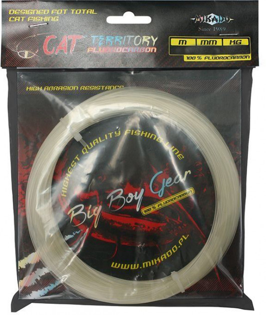

Леска прозрачная Mikado Fluorocarbon Cat Territory 30 м 0,5 мм 16.3 кг, Прозрачный