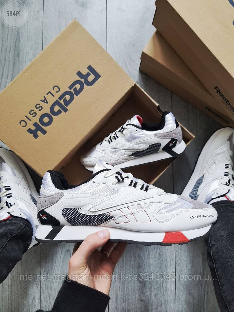 

Мужские кроссовки Reebok Classic (светло-серые) 584PL повседневные спортивные кроссы, Светло-серый