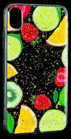 

Чехол накладка Glue Case Apple iPhone XR Fruits, Микс