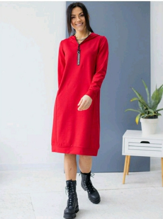 

Спортивное платье худи с замком S, M, L, XL