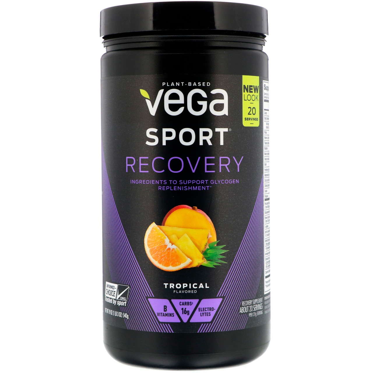 

Vega, Sport, Recovery, Tropical, 19 oz (540 g)