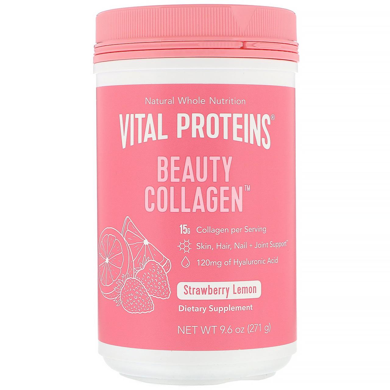 

Vital Proteins, Beauty Collagen, клубника и лимон, 271 г (9,6 унции)