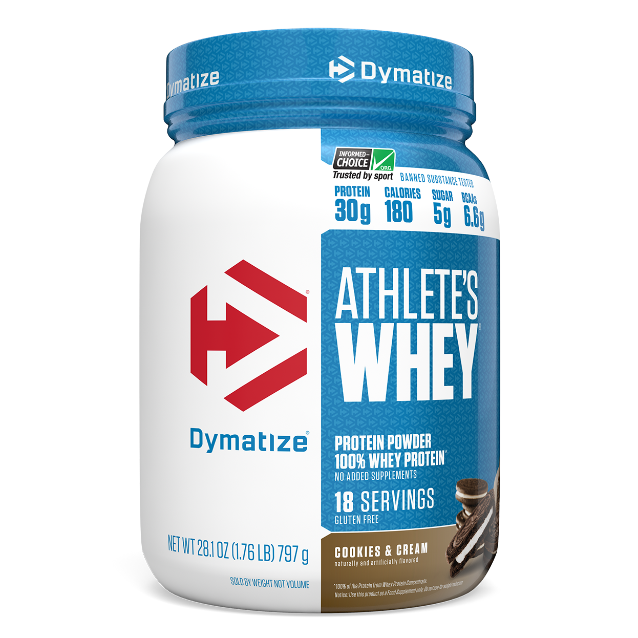 

Dymatize Nutrition, Athlete’s Whey, молочная сыворотка, печенье с кремом, 792 г