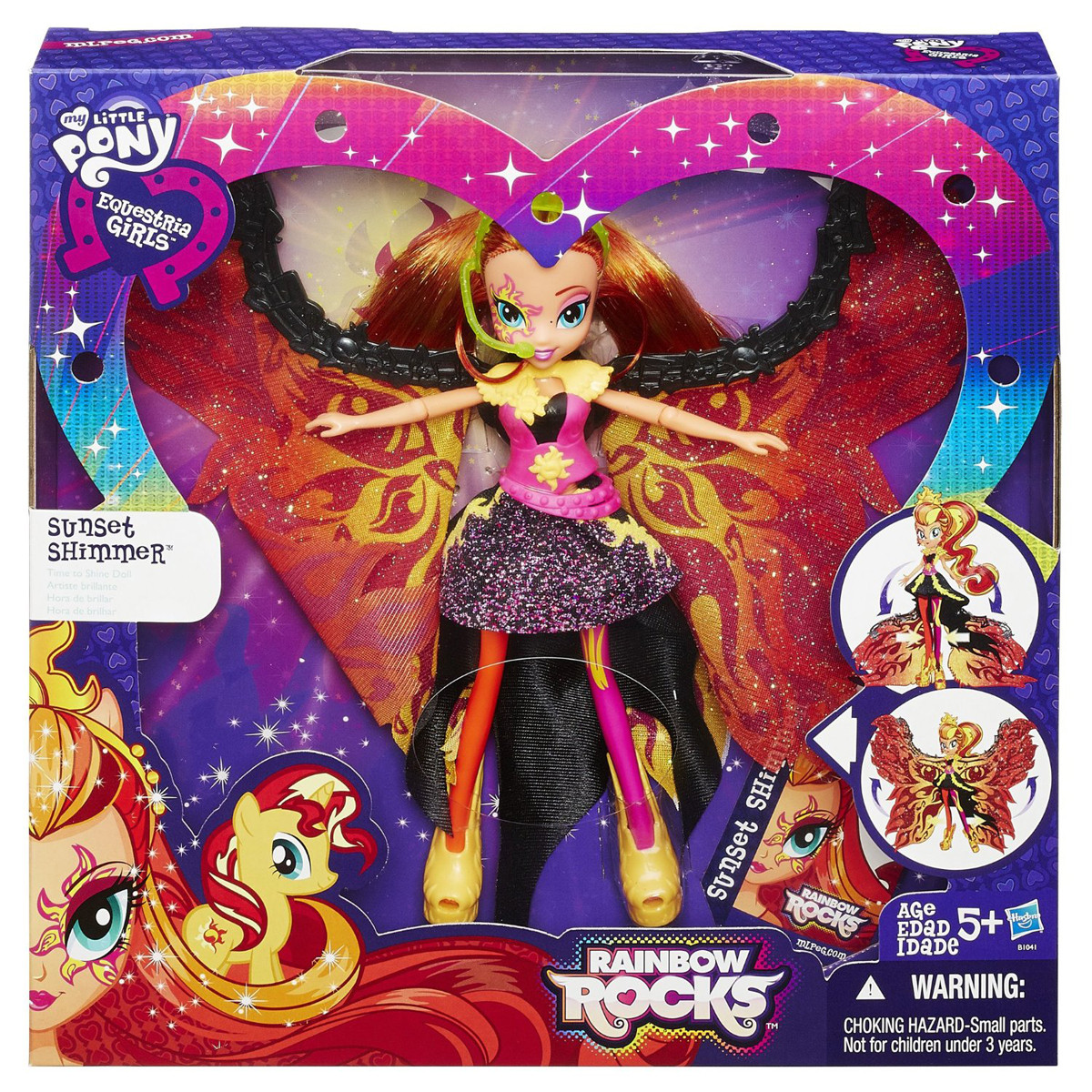 

Май литл пони кукла Сансет Шиммер Девушки Эквестрии Rainbow Rocks 23 см. Hasbro B1041