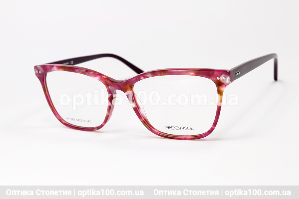 Жіноча кольорова оправа для окулярів. На середню особа або більше середнього