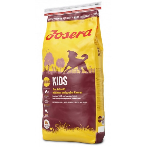 

Сухой корм Josera Kids Junior для щенков и юниоров с 8-й недели жизни, с птицей, кукурузой и рисом, 15 кг