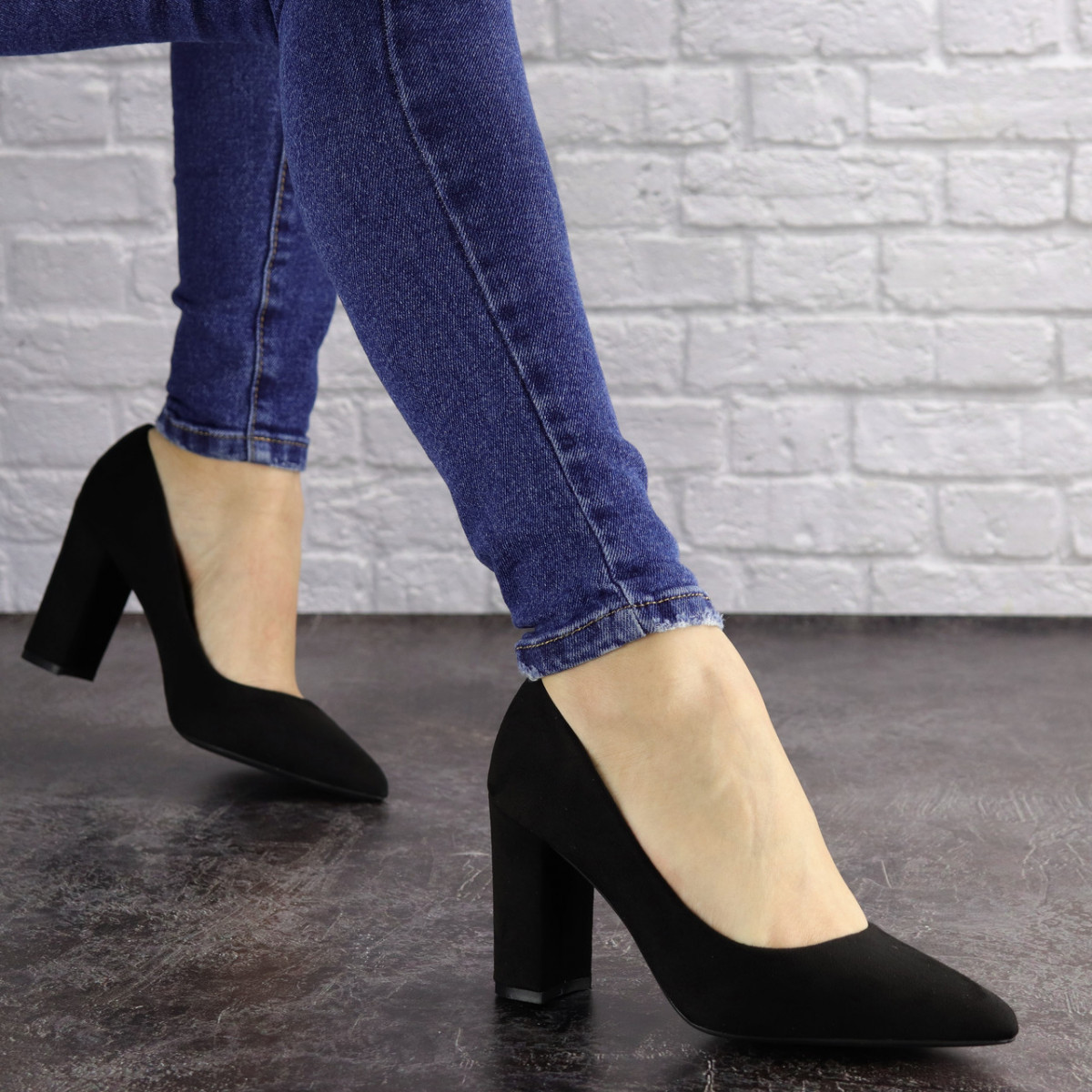 

Туфли женские на каблуке Fashion Maddi 1604 37 размер 23,5 см Черный